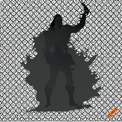 The Silhouette Shadow Of Conan The Barbarian In Png Format