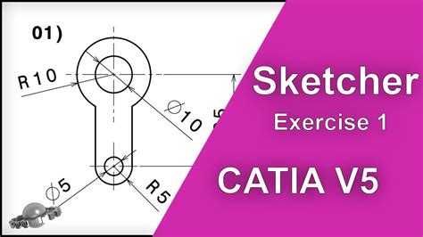 Catia V5 Tutorial By Masoud Pourghavam Sketcher Exercise 1 Solid