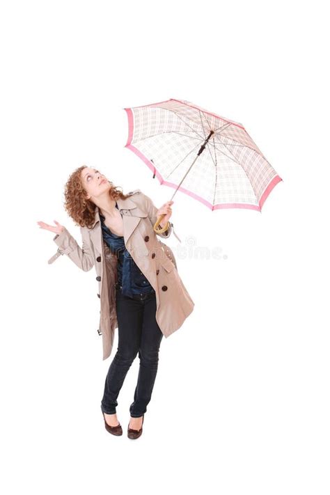 Woman Holding An Umbrella Stock Photo Image Of Beautiful 13715972