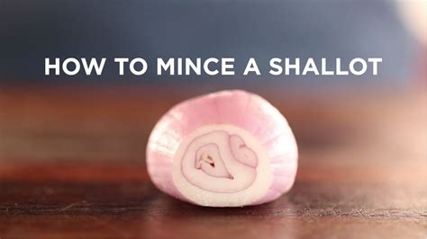 It's 1 of onion (medium size). How to Mince a Shallot - YouTube