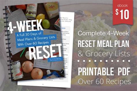 Whole30 Meal Plan And Grocery Lists 4 Weekly Plans Free