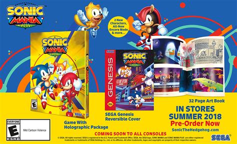 New Sonic Mania Plus Nintendo Switch Launch Edition Artbook The