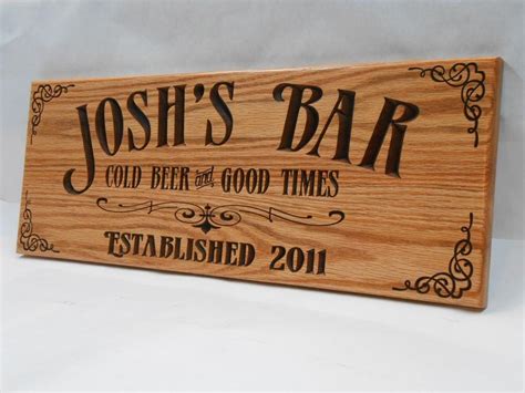Man Cave Bar Sign Personalized Pub Sign Business Signage