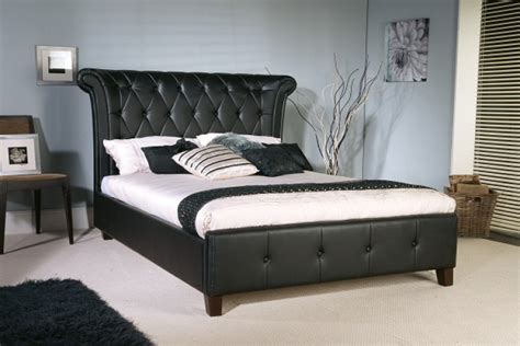 Limelight Epsilon 4ft6 Double Black Faux Leather Bed Frame By Limelight