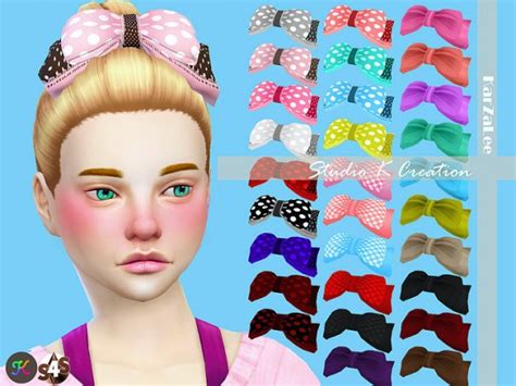 Studio K Creation Front Hair Bow Sims 4 Downloads