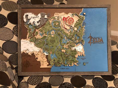 Breath Of The Wild Map I Made For My Husband Rlasercutting