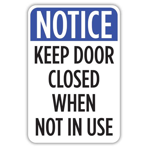 Keep Door Closed Sign Printable
