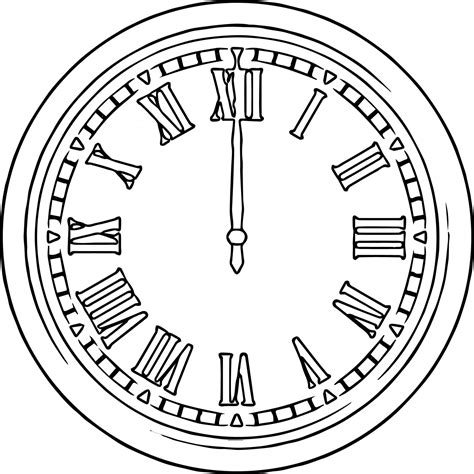 Clock Coloring Pages Wecoloringpage