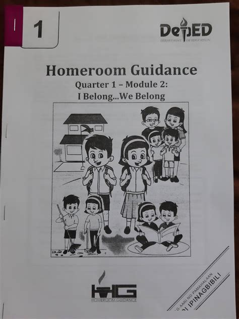 Grade 1 Homeroom Guidance Module 2 First Quarter Nov16 21week 7in