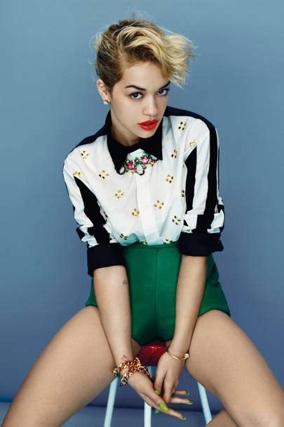 Rita Ora S Beauty Interview And Secrets Red Lips New Hairstyle Workout Routine British Vogue