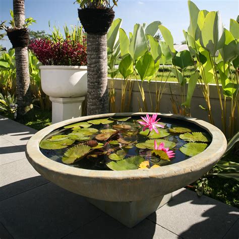 Outdoor Chiselled Bowl Planter Outdoor Water Feature Large Spa Living