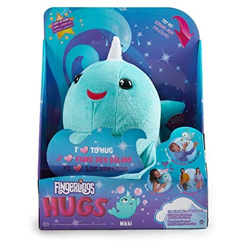 Wowwee Fingerlings Hugs Nikki Blue Glitter Interactive Plush Narwhal Pricepulse