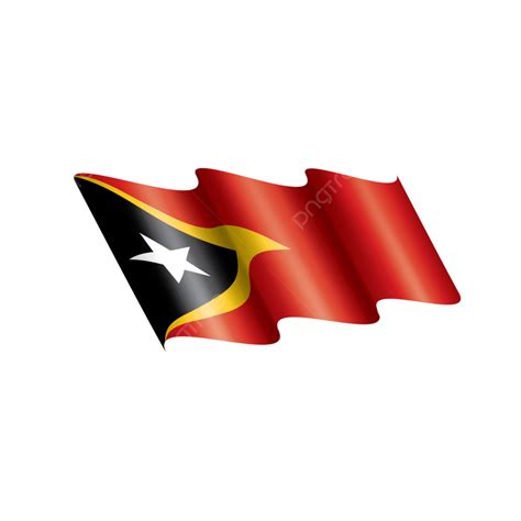 East Timor Vector Design Images East Timor National Flag Isolated