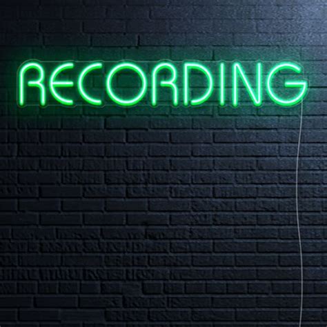 Recording Led Light Sign Custom Neon Recordingpodcast Studio Signs