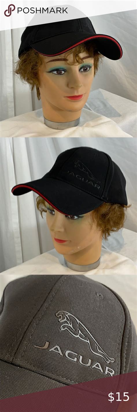 Official Jaguar Cap Black Official Jaguar Cap Black With Red Trim On
