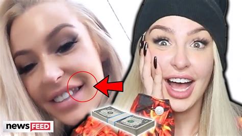tana mongeau eats a strip club dollar and loses her tooth celeb hype news