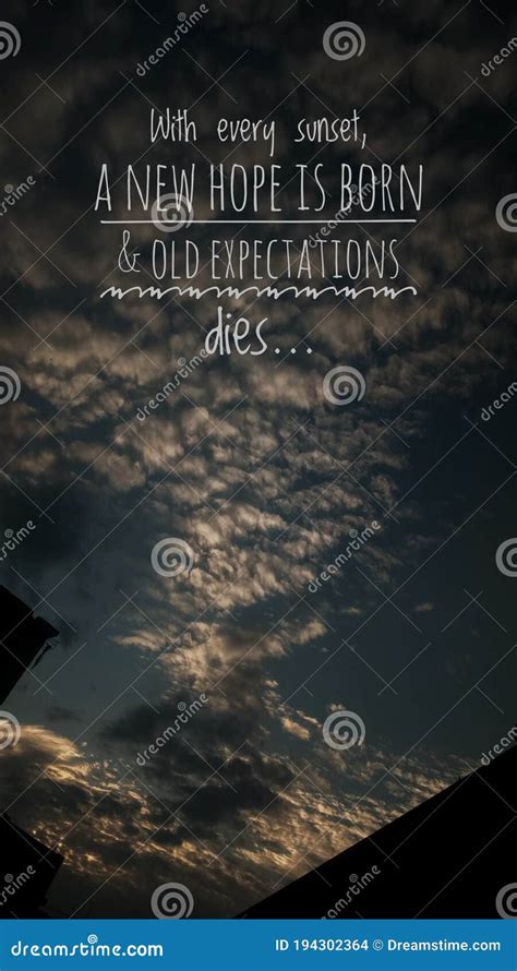 Dark Sky With Inspiring Quotes Stock Photo Image Of Love Beautiful