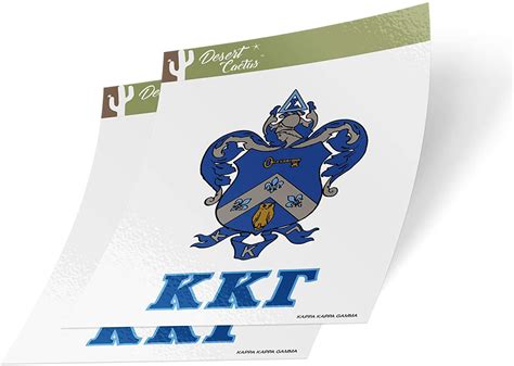 Kappa Kappa Gamma Letter 2 Pack Decal Greek For Window Laptop Computer