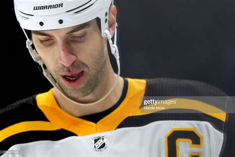 Zdeno Chara Of The Boston Bruins Looks On During The Second Period