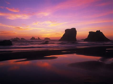 Wallpaper Sunset Sea Shore Sand Reflection Beach