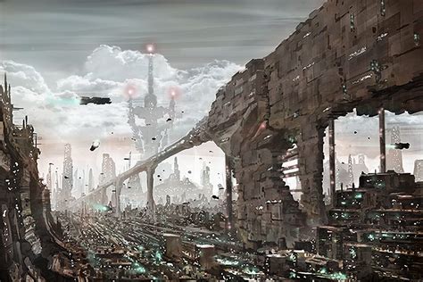 Fragments Of A Hologram Dystopia Environment Concept Art Fantasy