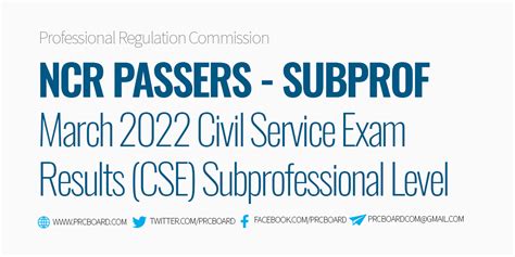 Ncr Passers March Civil Service Exam Results Cse Ppt Sub Hot Sex Picture