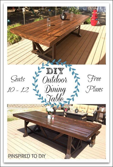 Diy Large Outdoor Dining Table Woodworking Furniture Plans Outdoor