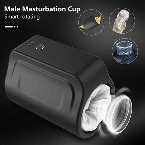 Double Head Rotating Masturbation Cup For Men With Realistic Vagina