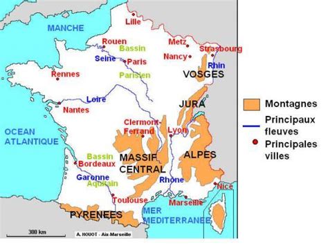 Carte De France Avec Villes Principales Et Fleuves Carte De France Images