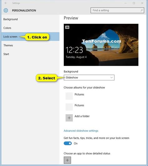 Change Lock Screen Background In Windows 10 Tutorials