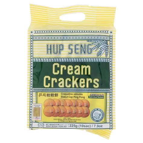 Affectionately nick named ping pong crackers are known world wide for their delicious, crunchy and flavorful goodness. Hup Seng Cream Crackers 225g - Tesco Groceries