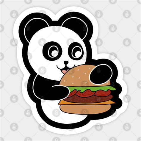 The Pandas Burger Panda Sticker Teepublic