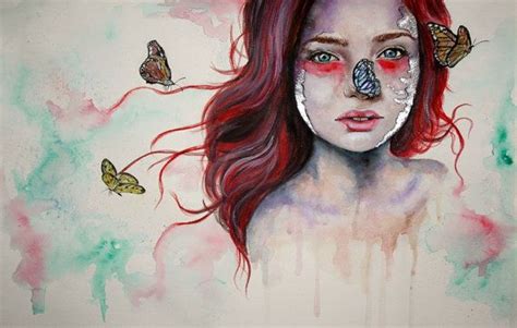 Original Watercolor Iridescent Acrylic Where There Are Butterflies 12