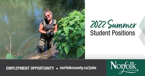 Norfolk Now Accepting Summer Student Applications Norfolk County