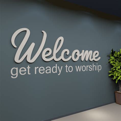 Welcome Sign Get Ready To Worship In 3d Letters Church Etsy Uk
