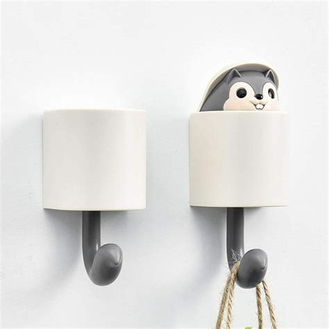 Windfall Key Holder For Wall Decorative Pop Up Smile Squirrel Wall Key
