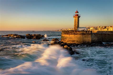 Felgueiras Lighthouse In Porto Photograph By Lukas Frydecky Fine Art