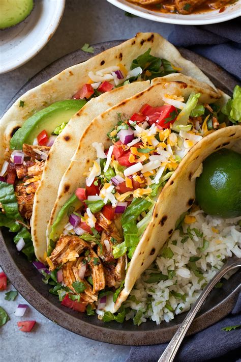 Instant pot chicken tacos make a great weeknight meal. Salsa Chicken Tacos (Instant Pot & Slow Cooker Method ...