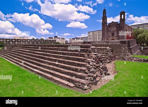 Plaza Of Three Cultures With Remains Of An Aztec Temple Santiago De