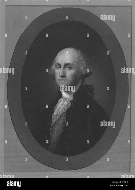 Engraved Portrait Of George Washington Founding Father And First