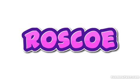 Roscoe Лого Бесплатный инструмент для дизайна имени от Flaming Text
