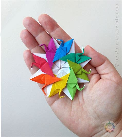 Origami Crane Wreath Tutorial Youtube