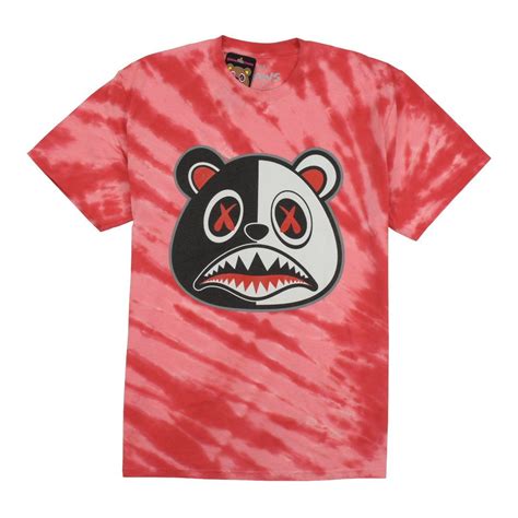 Baws Bear Tie Dye T Shirts Scar Baws Red Tiger Tie Dye T Shirts
