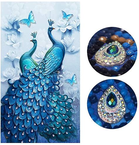 Diamond Painting Full Drill Beautiful Peacock Diy Arts