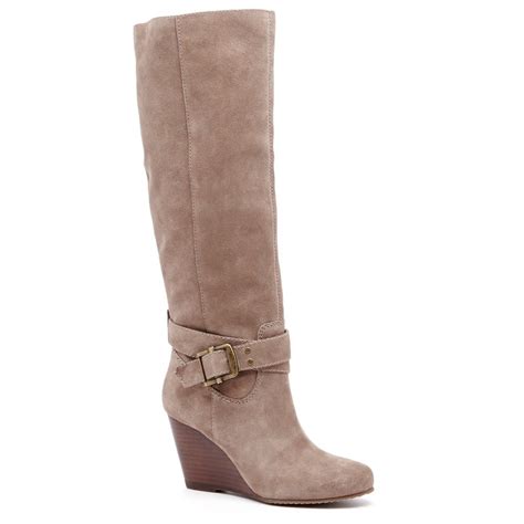 I Need Knee High Wedge Boots Taupe Knee High Boots Boots
