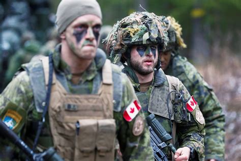 Our Boys Canadian Troops At A Nato Drill In Latvia On April 15 R