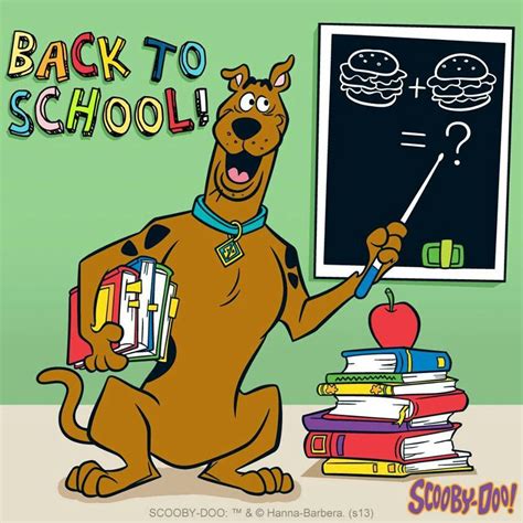 Back To School Scooby Doo Cartoon Great Dane Doggy Calendar