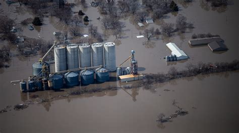 Drone Video Floodwaters Continue To Inundate Southwest Iowa