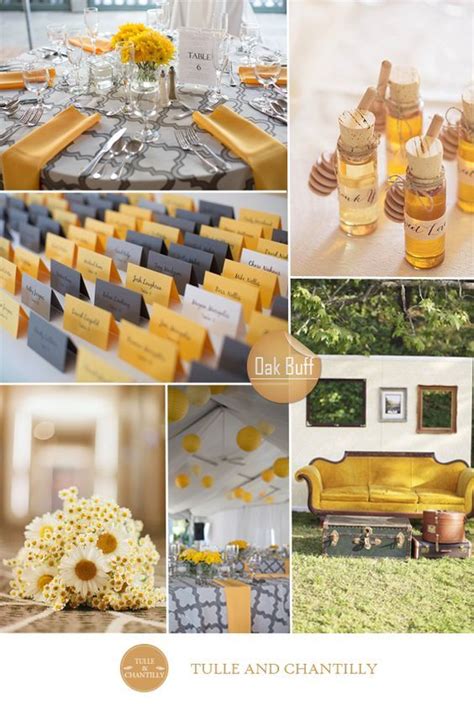 Fall Wedding Ideas Pantone Oak Buff Inspired Yellow And