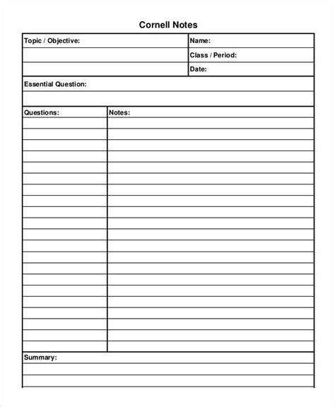 Free 8 Cornell Note Examples And Samples In Pdf Examples